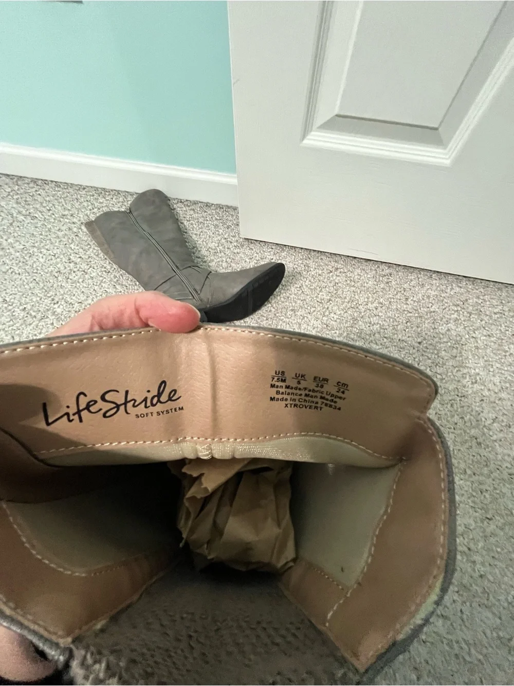 Life Stride Gray Over-the-Knee Riding Boots